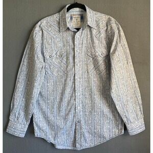 Panhandle Shirt Men Multicolor Paisley Rough Stock Diamond Pearl Button Up Casua